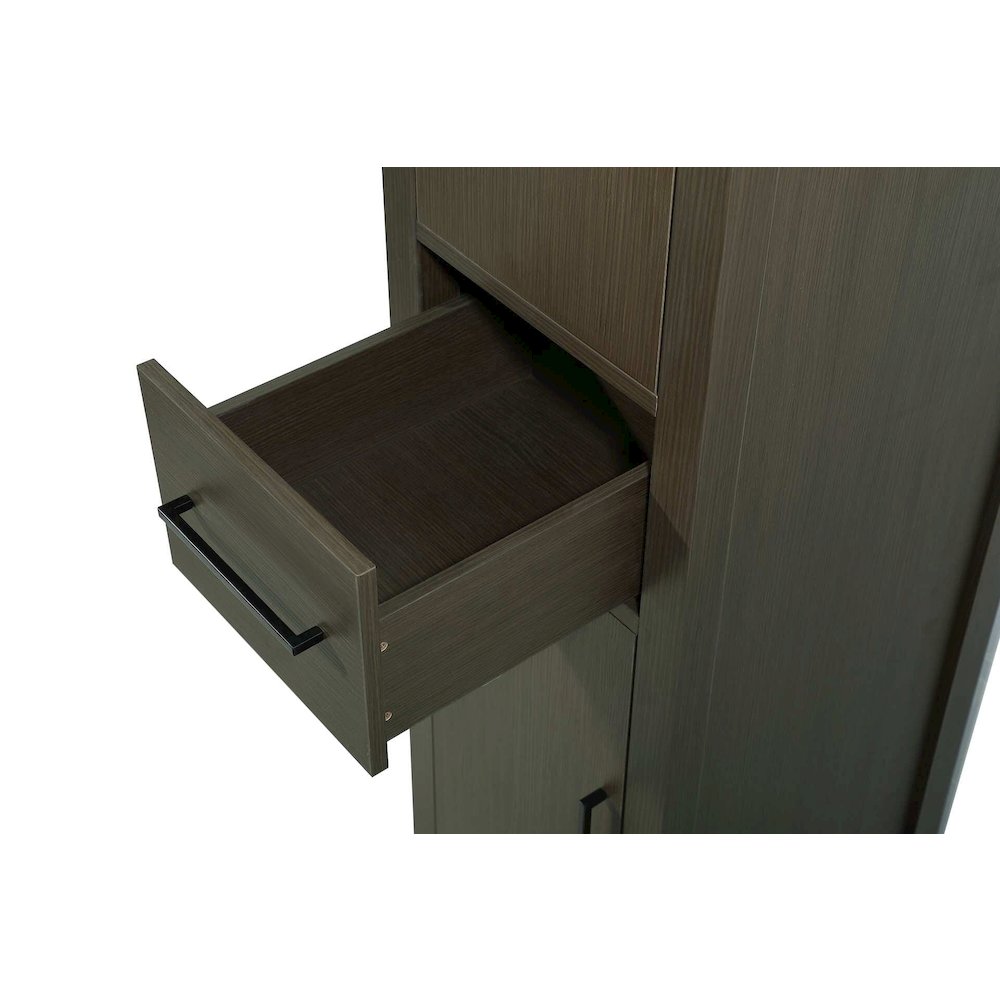 16 Inch Bath Storage Cabinet in Mocha Brown. Picture 3
