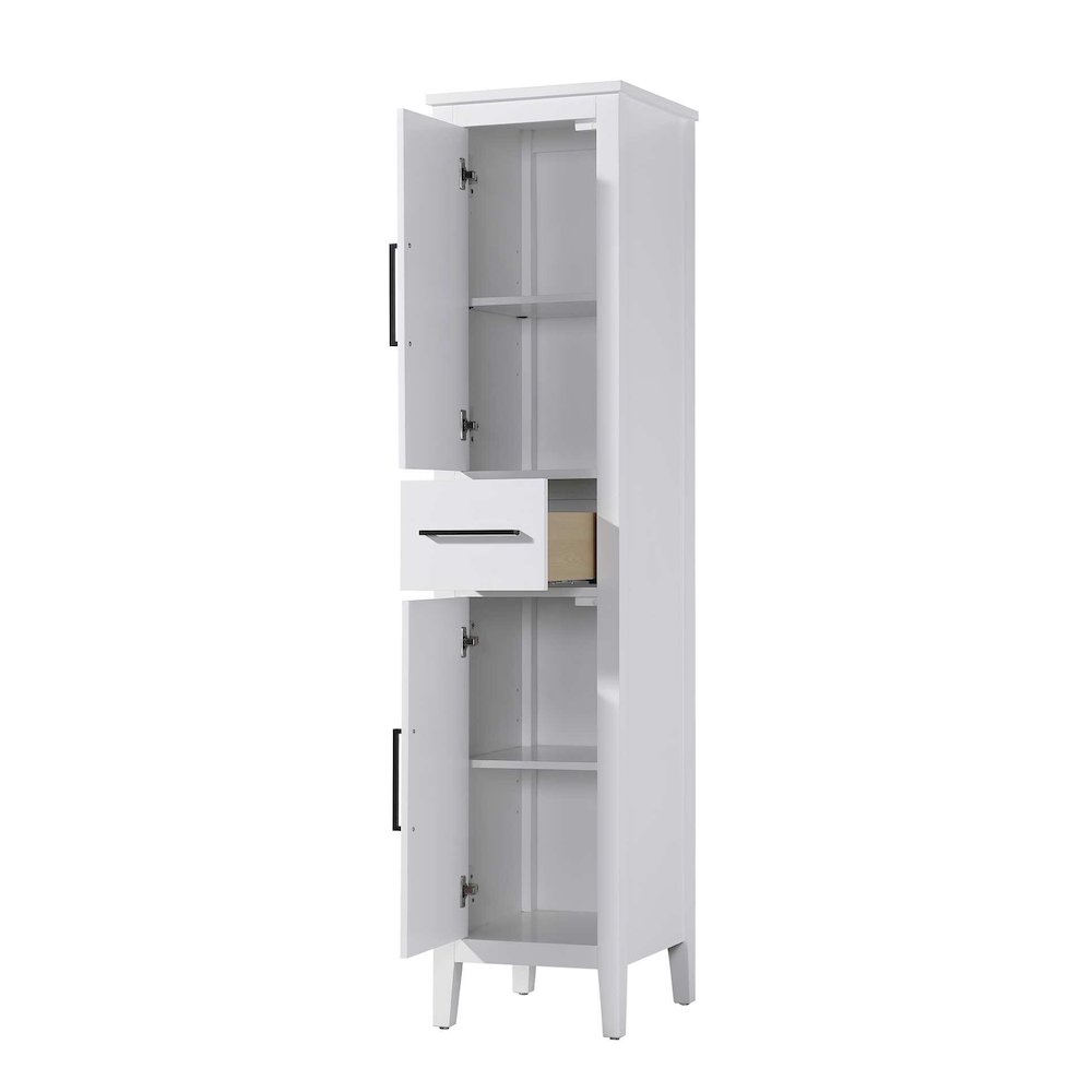 16 Inch Bath Storage Cabinet in White. Picture 2