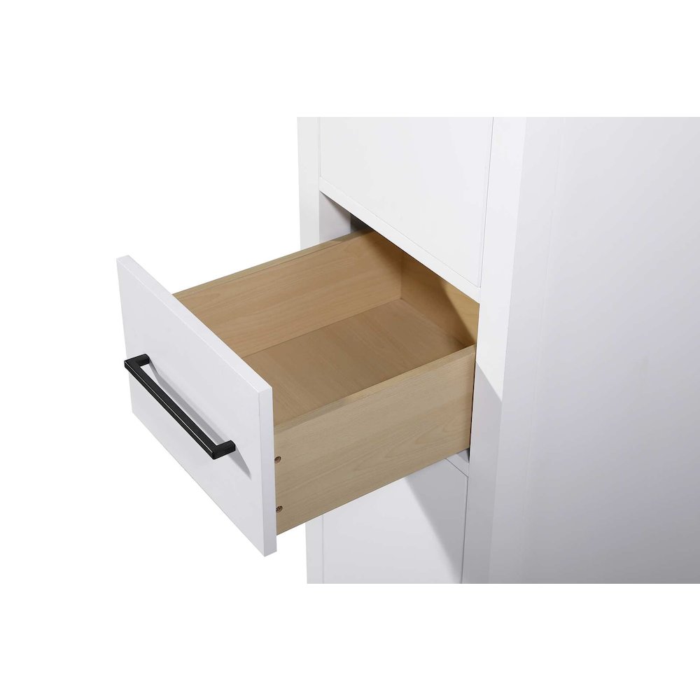 16 Inch Bath Storage Cabinet in White. Picture 3