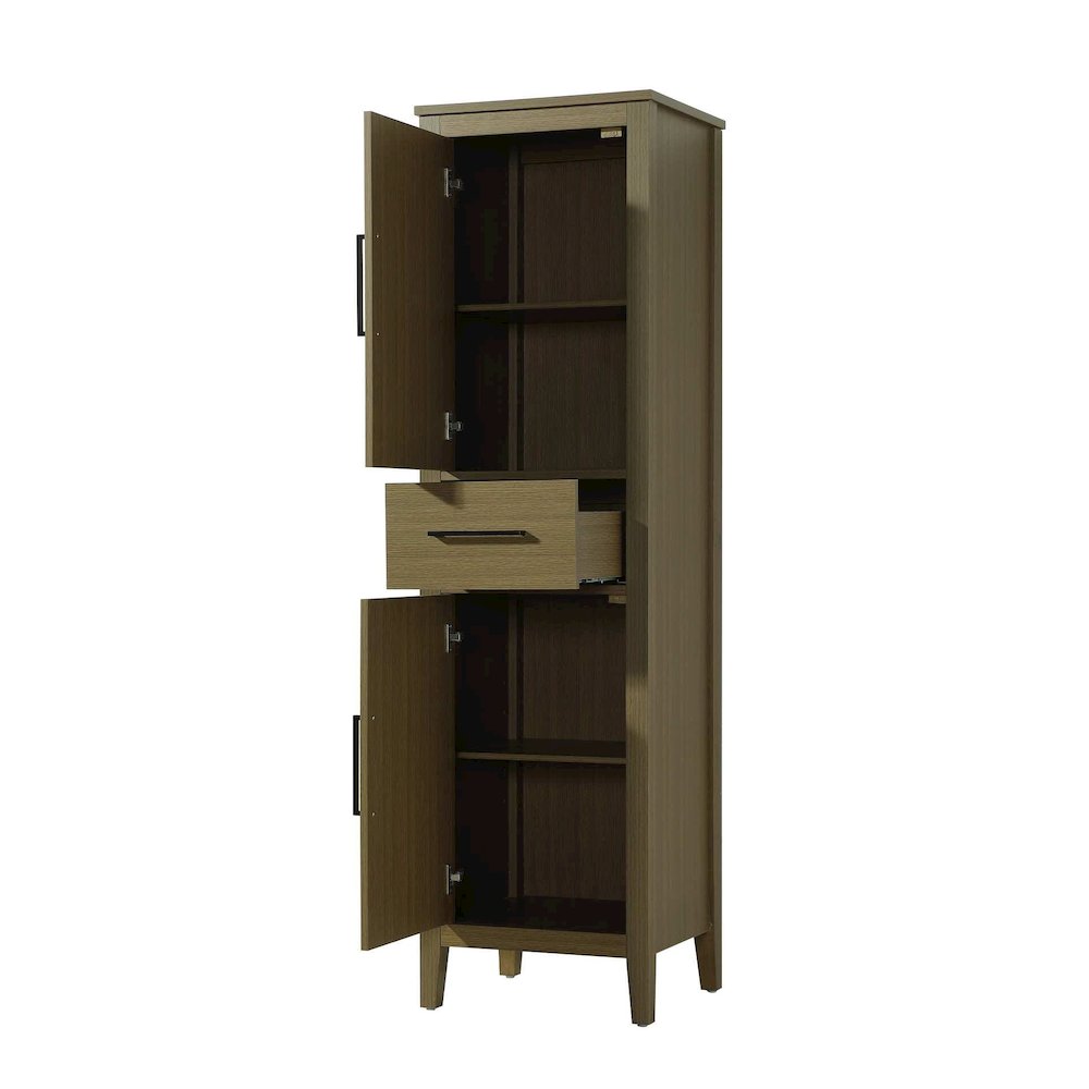 20 Inch Bath Storage Cabinet in Chestnut Brown. Picture 2