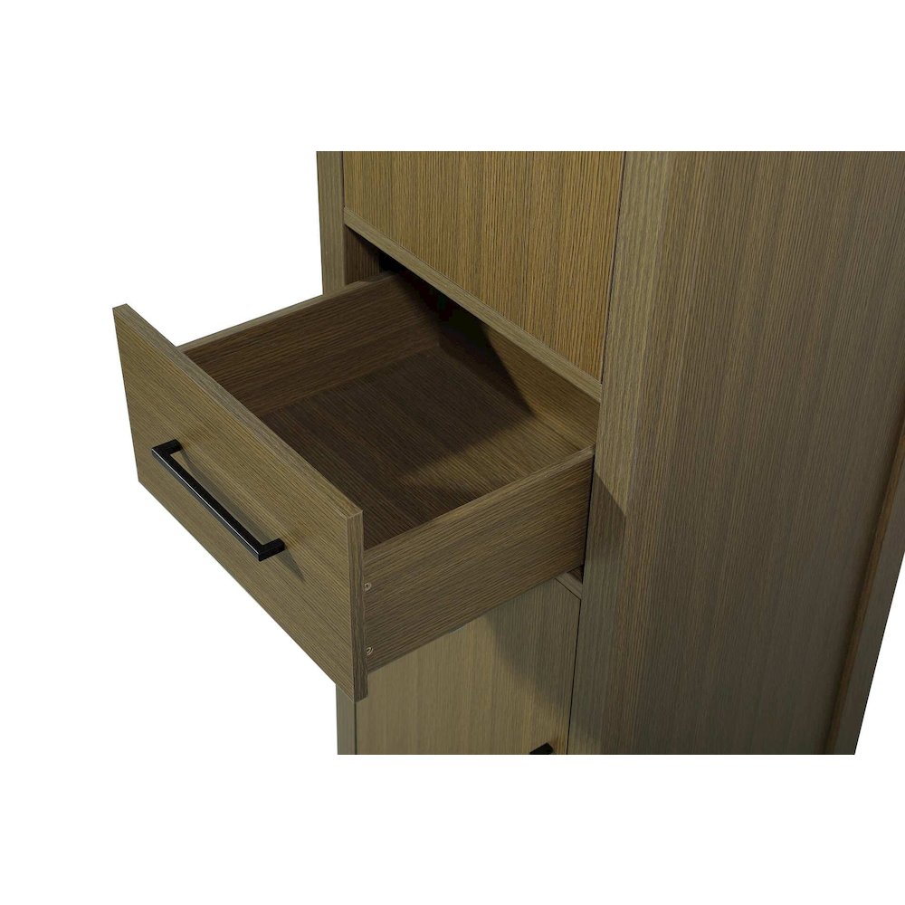 20 Inch Bath Storage Cabinet in Chestnut Brown. Picture 3