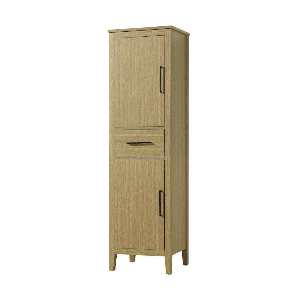20 Inch Bath Storage Cabinet in Honey Brown. Picture 1