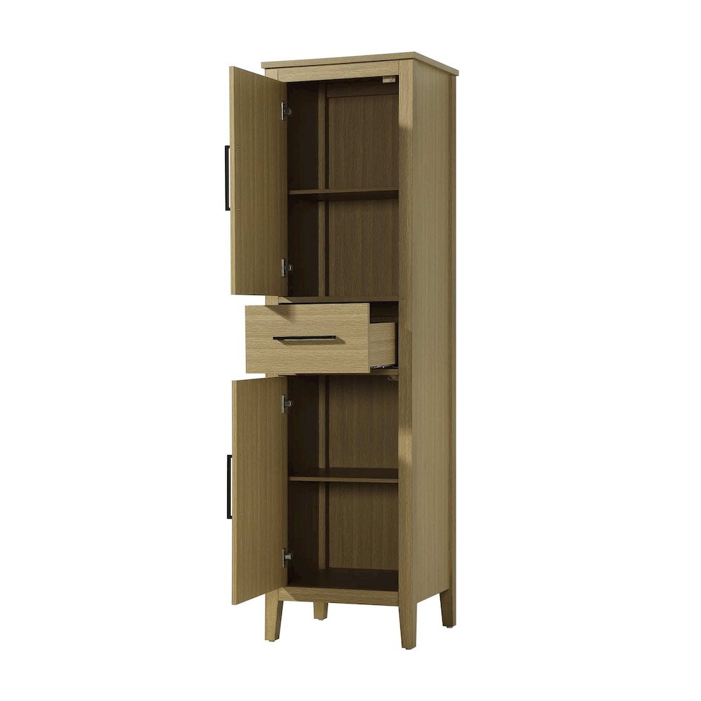 20 Inch Bath Storage Cabinet in Honey Brown. Picture 2