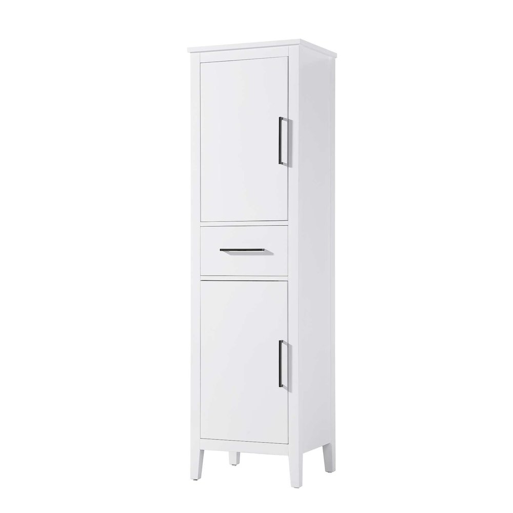 20 Inch Bath Storage Cabinet in White. Picture 1