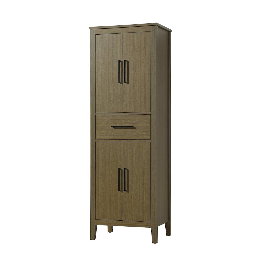 24 Inch Bath Storage Cabinet in Chestnut Brown. Picture 1