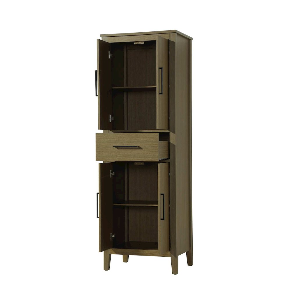 24 Inch Bath Storage Cabinet in Chestnut Brown. Picture 2