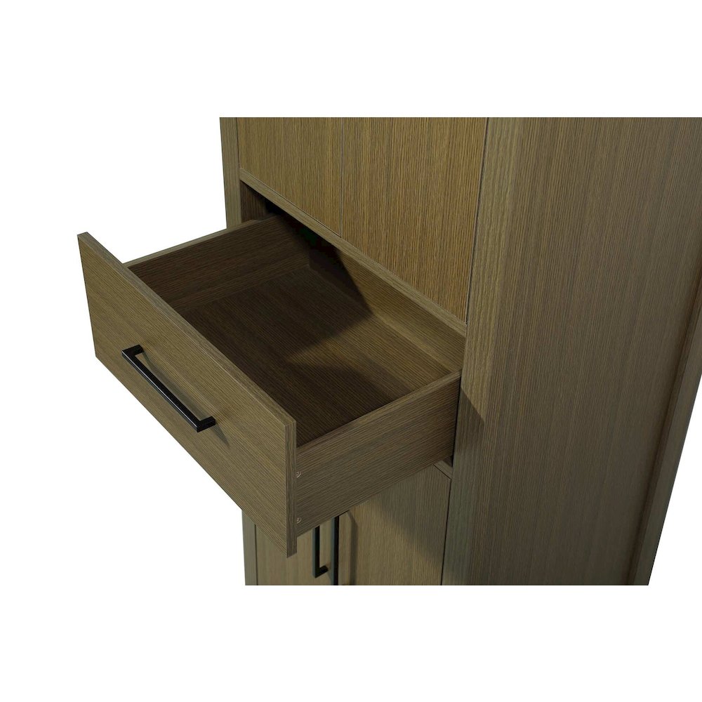 24 Inch Bath Storage Cabinet in Chestnut Brown. Picture 3