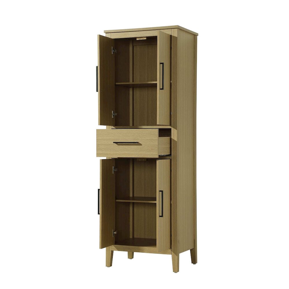 24 Inch Bath Storage Cabinet in Honey Brown. Picture 2