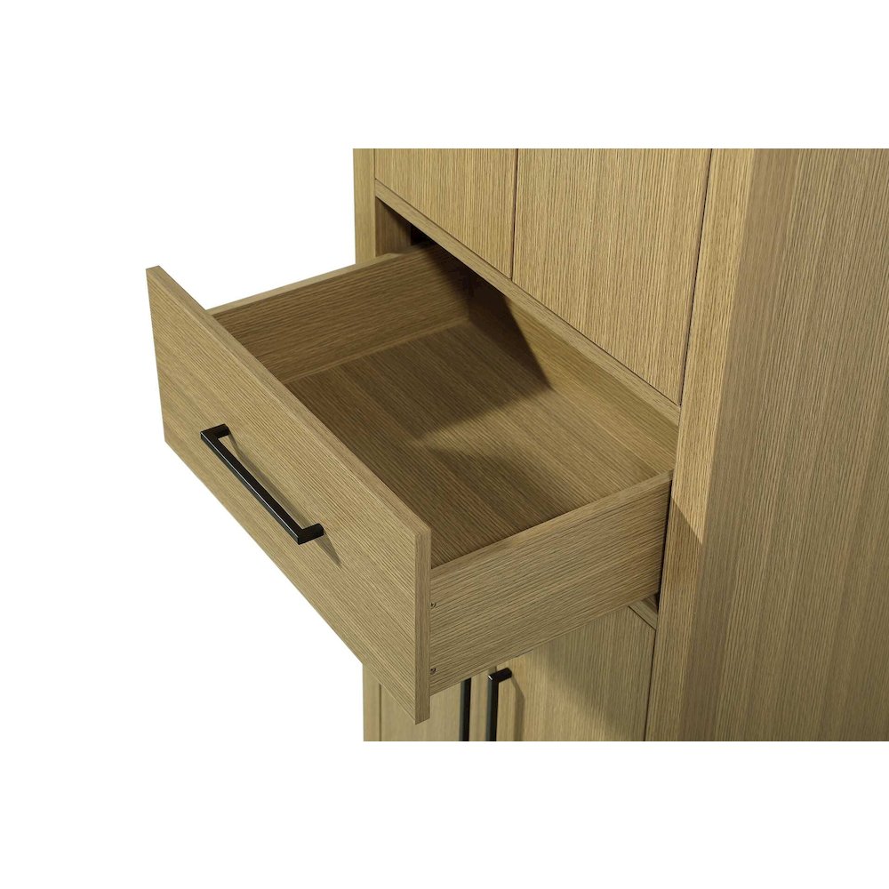24 Inch Bath Storage Cabinet in Honey Brown. Picture 3