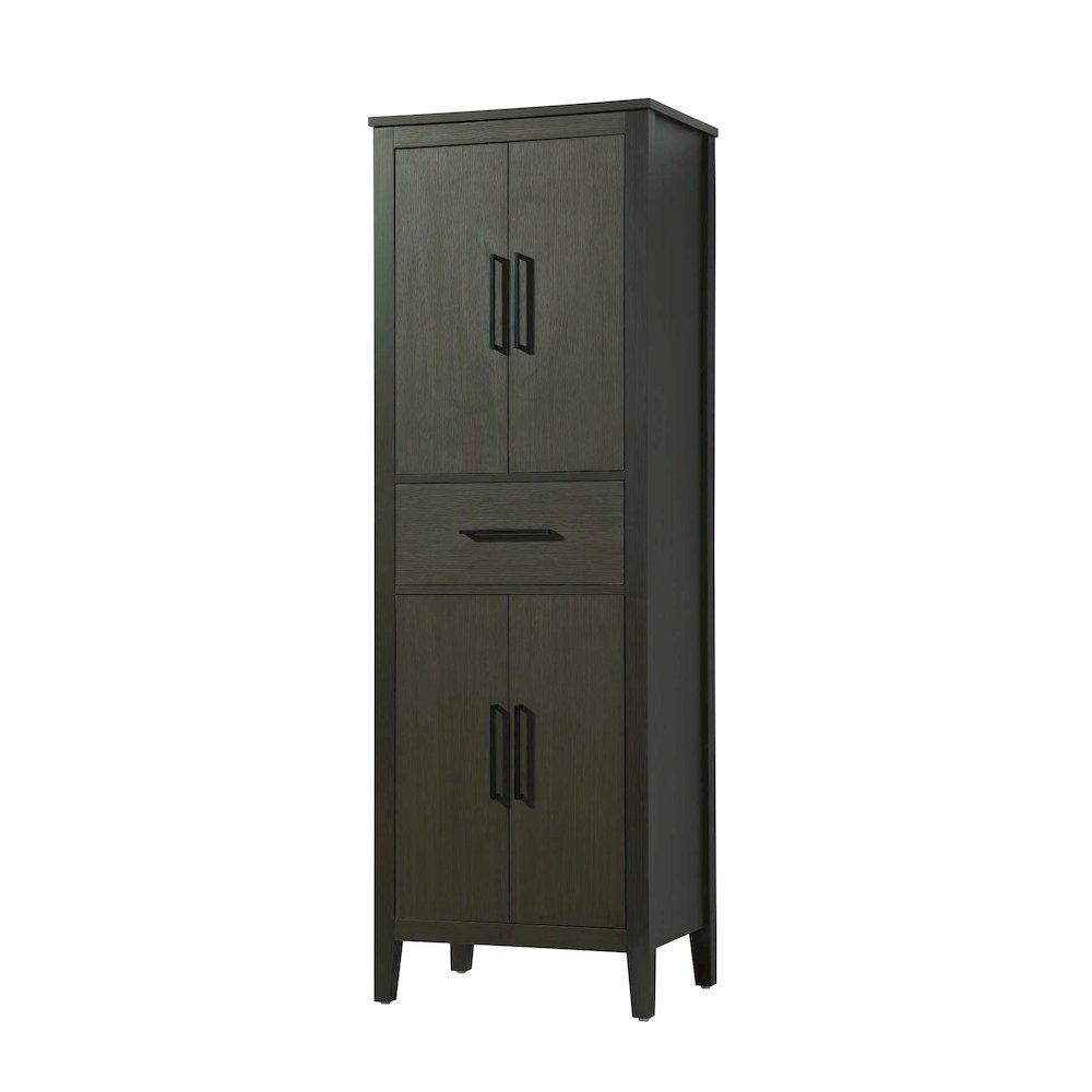 24 Inch Bath Storage Cabinet in Mocha Brown. Picture 1