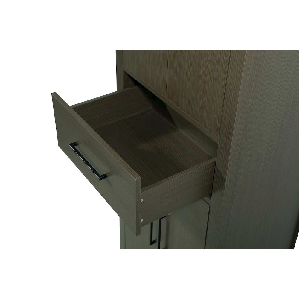 24 Inch Bath Storage Cabinet in Mocha Brown. Picture 3