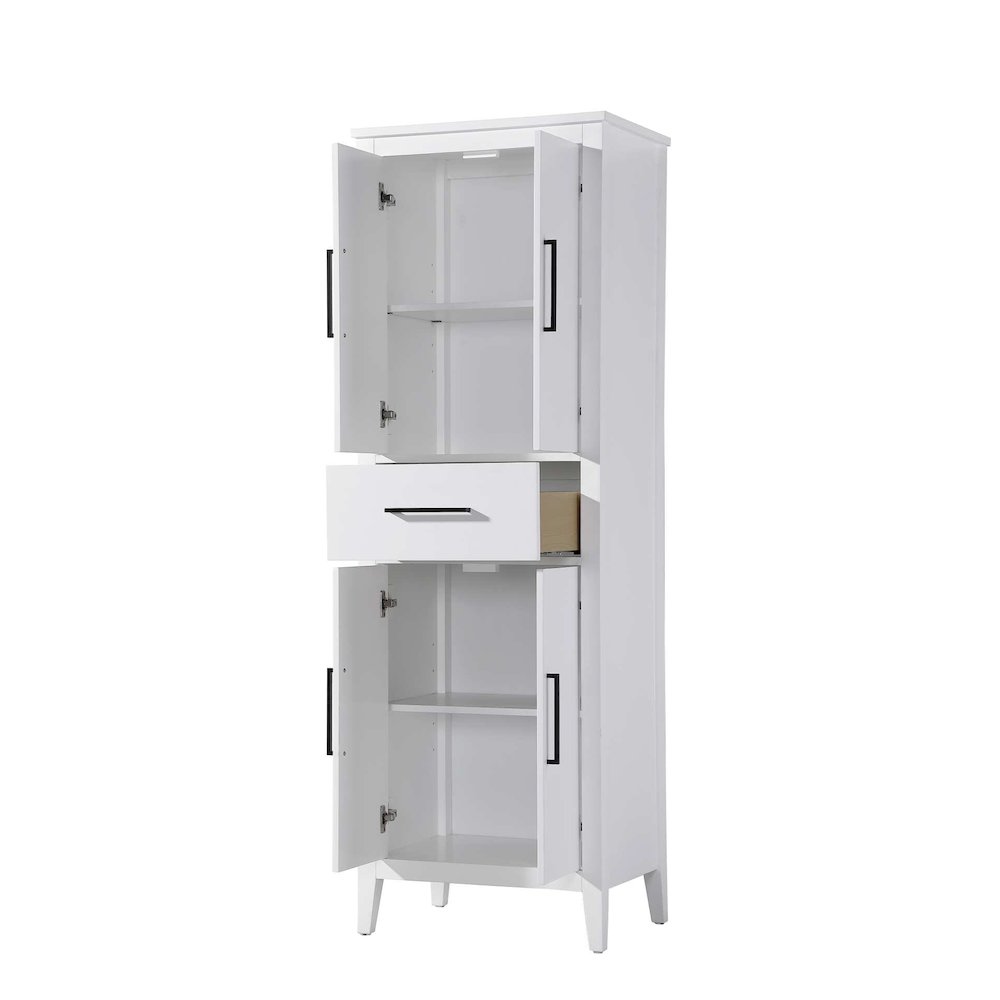 24 Inch Bath Storage Cabinet in White. Picture 2
