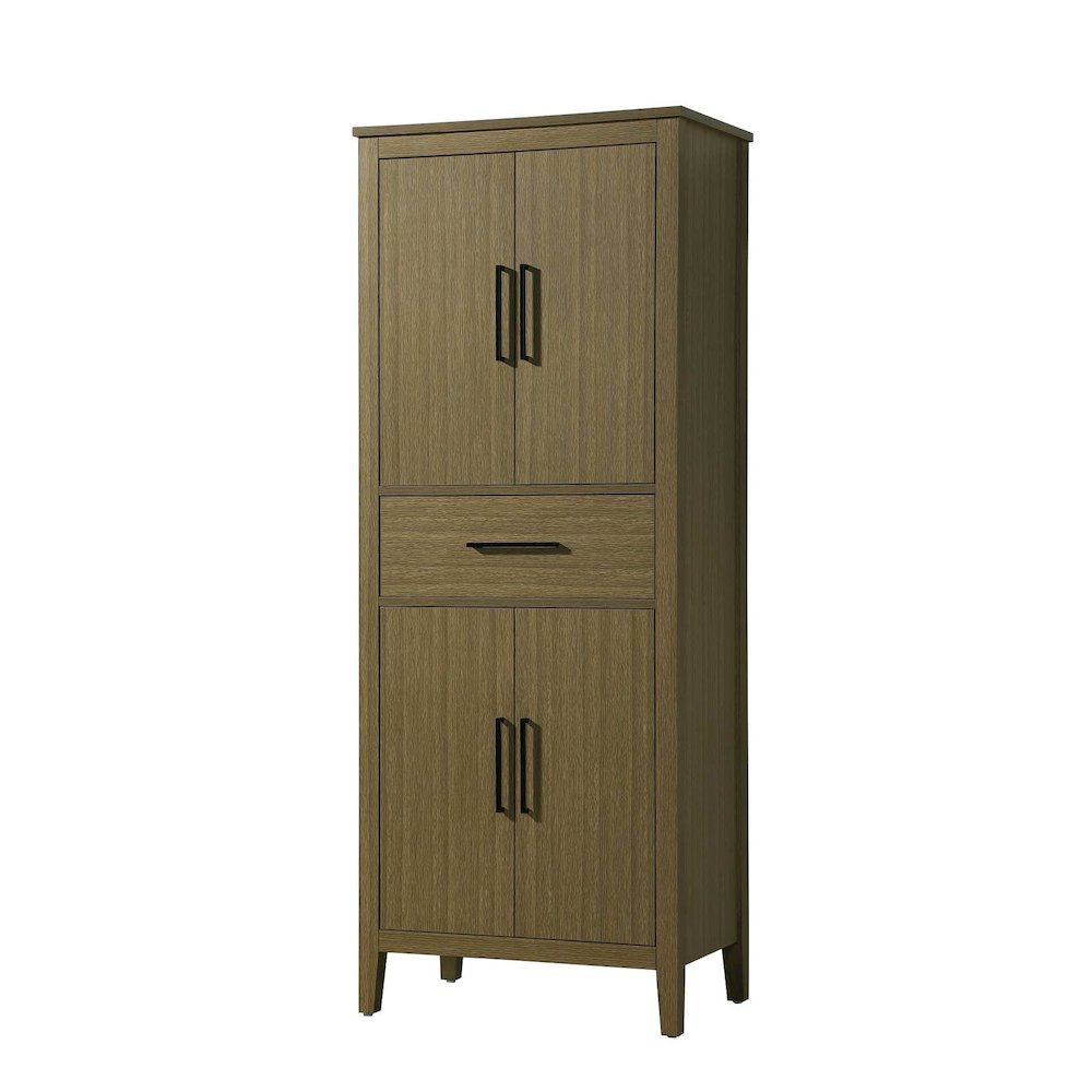 28 Inch Bath Storage Cabinet in Chestnut Brown. Picture 1