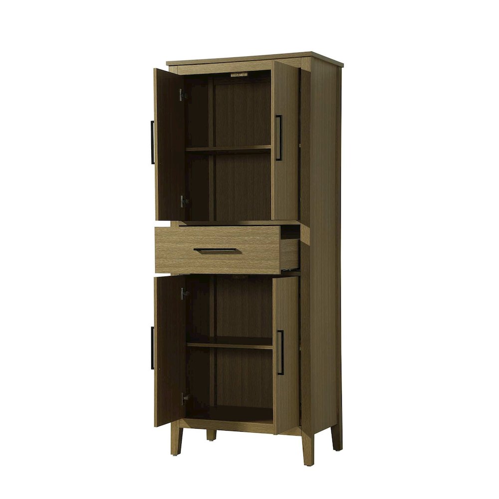 28 Inch Bath Storage Cabinet in Chestnut Brown. Picture 2