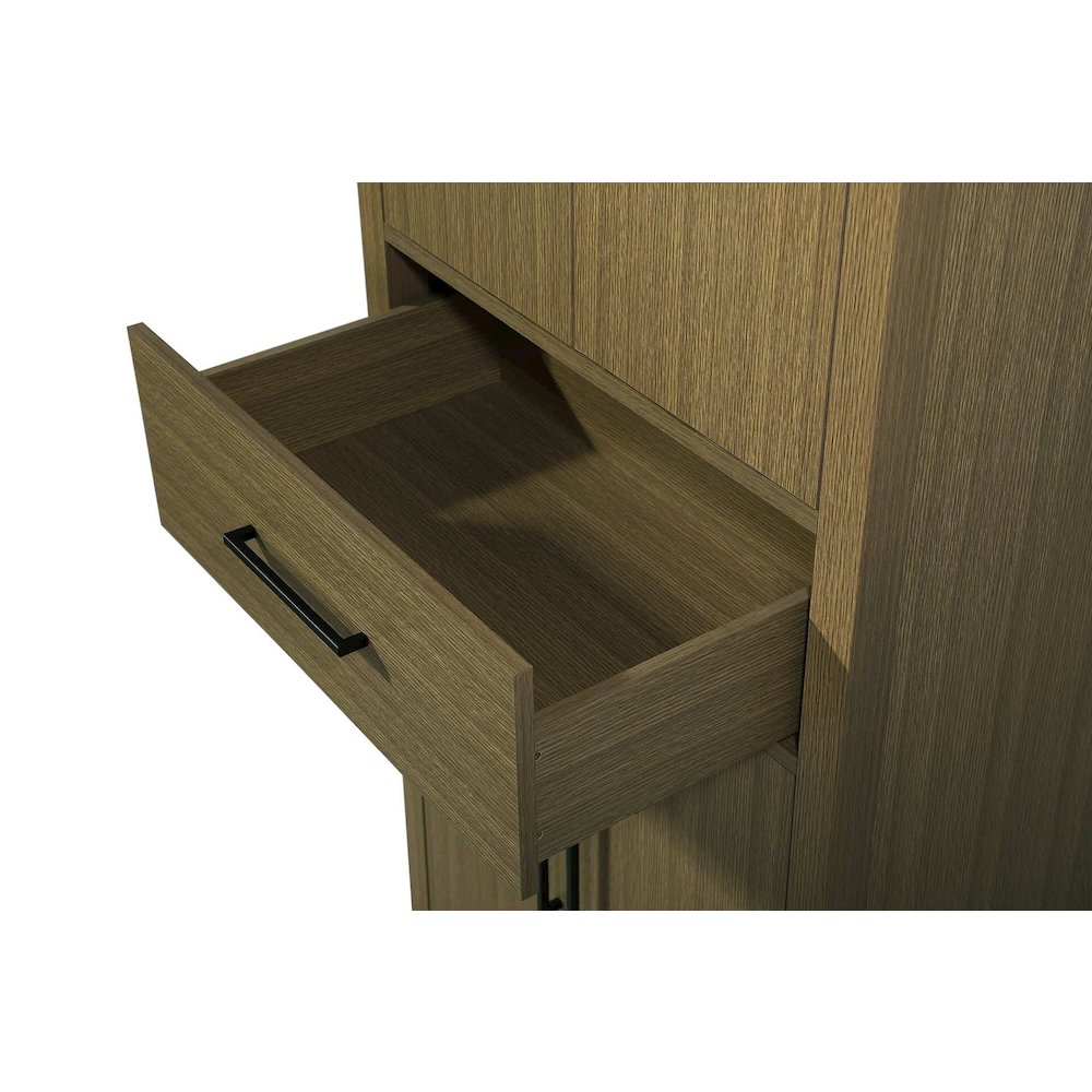 28 Inch Bath Storage Cabinet in Chestnut Brown. Picture 3