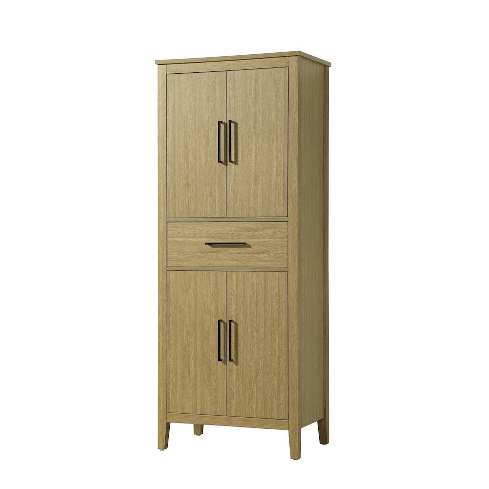 28 Inch Bath Storage Cabinet in Honey Brown. Picture 1