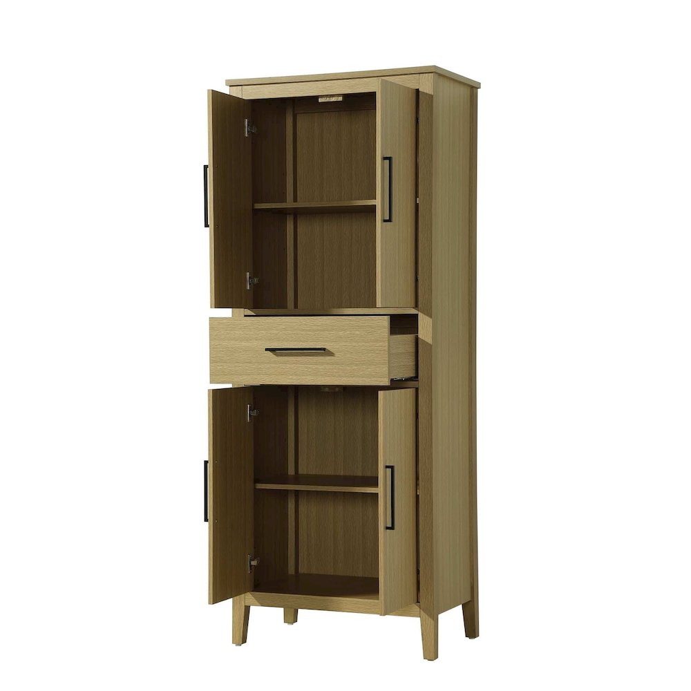 28 Inch Bath Storage Cabinet in Honey Brown. Picture 2