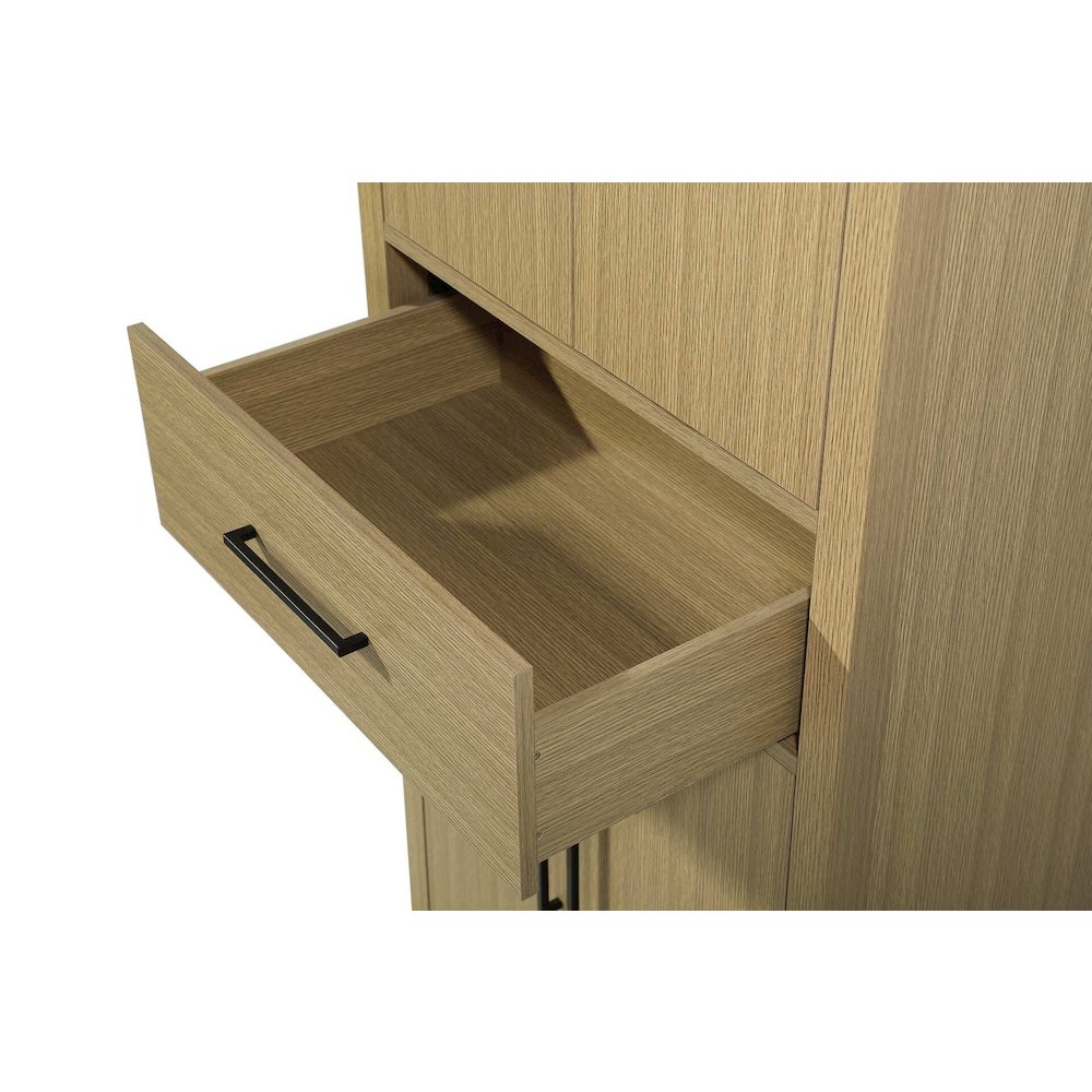 28 Inch Bath Storage Cabinet in Honey Brown. Picture 3