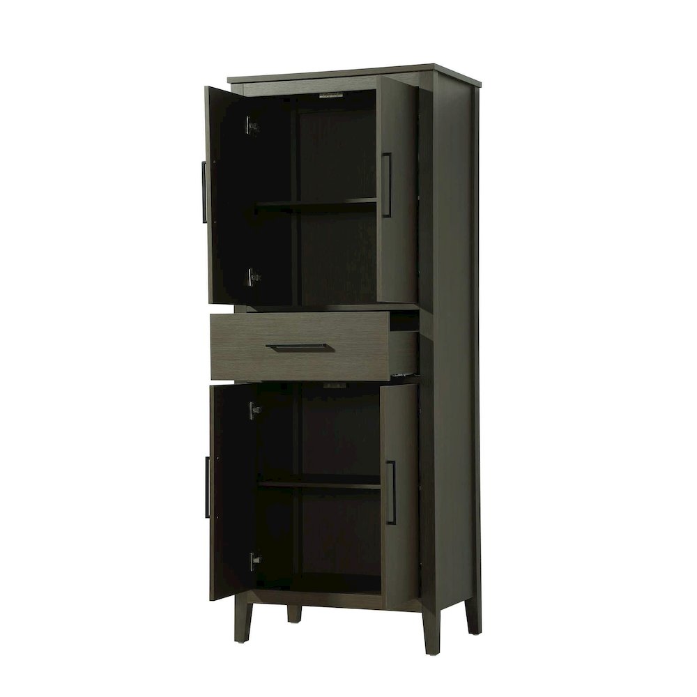 28 Inch Bath Storage Cabinet in Mocha Brown. Picture 2