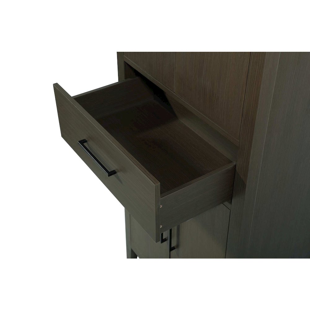 28 Inch Bath Storage Cabinet in Mocha Brown. Picture 3