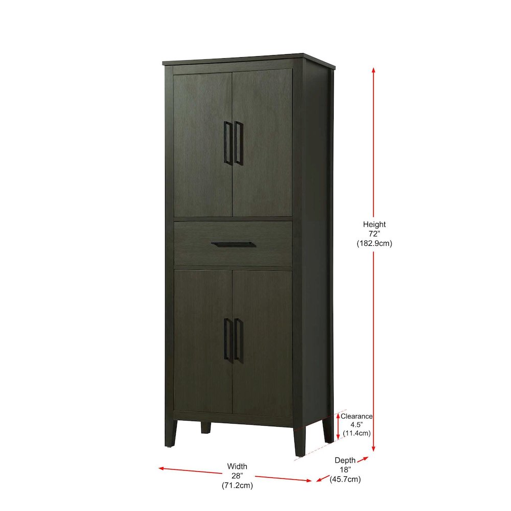28 Inch Bath Storage Cabinet in Mocha Brown. Picture 8