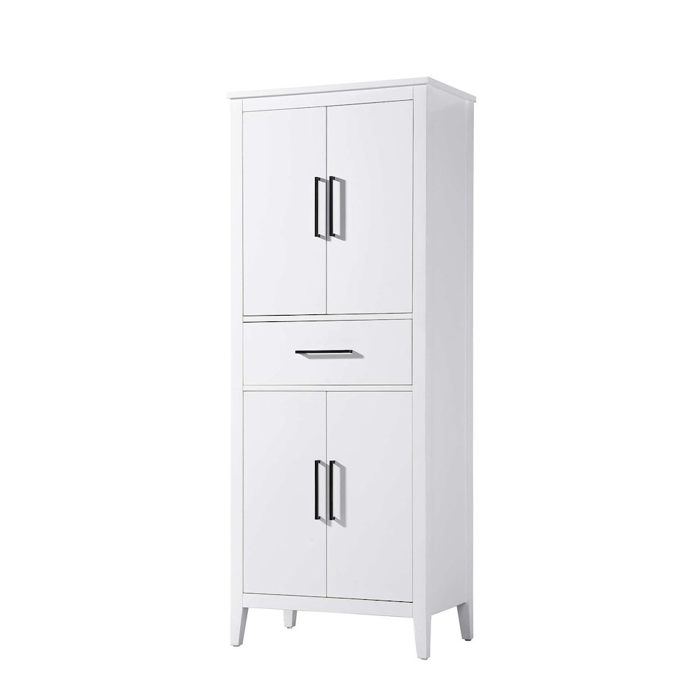 28 Inch Bath Storage Cabinet in White. Picture 1