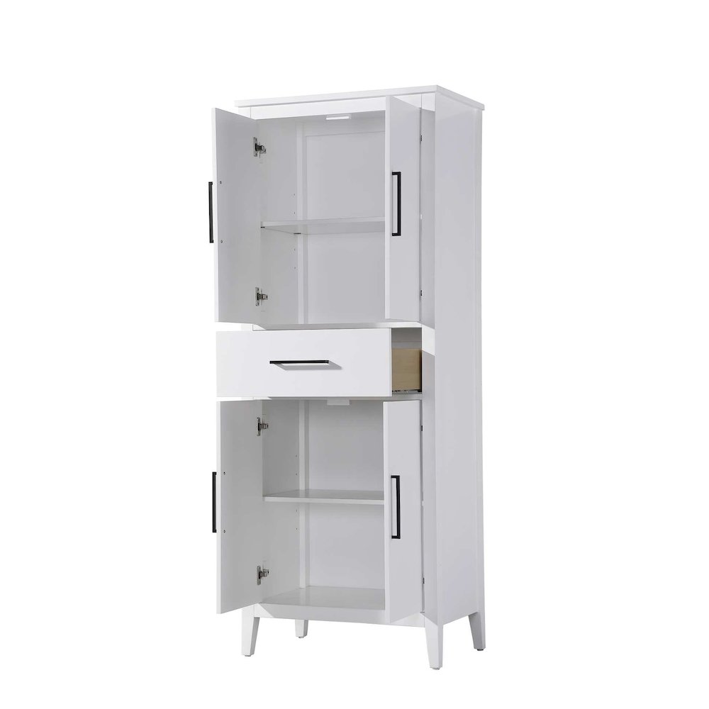28 Inch Bath Storage Cabinet in White. Picture 2