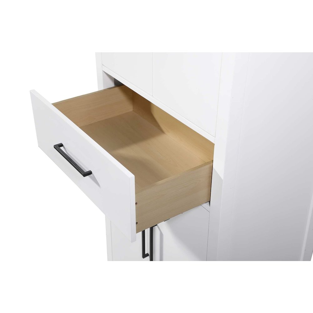 28 Inch Bath Storage Cabinet in White. Picture 3