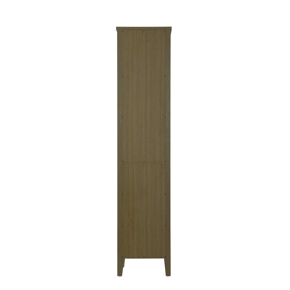 16 Inch Open Shelving Bath Storage Cabinet in Chestnut Brown. Picture 6