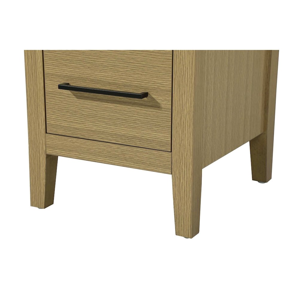 16 Inch Open Shelving Bath Storage Cabinet in Honey Brown. Picture 4
