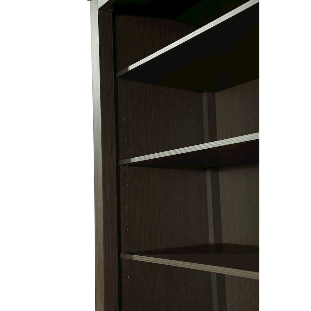 16 Inch Open Shelving Bath Storage Cabinet in Mocha Brown. Picture 5