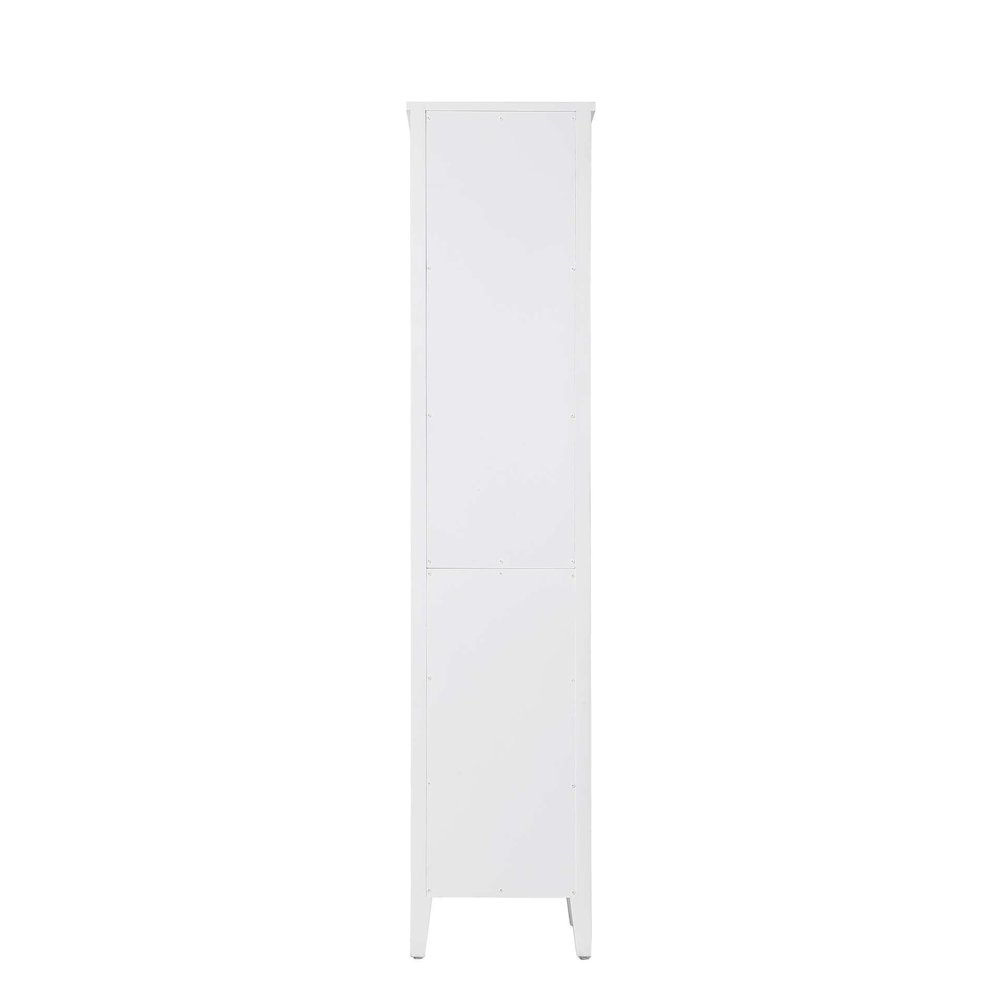 16 Inch Open Shelving Bath Storage Cabinet in White. Picture 6
