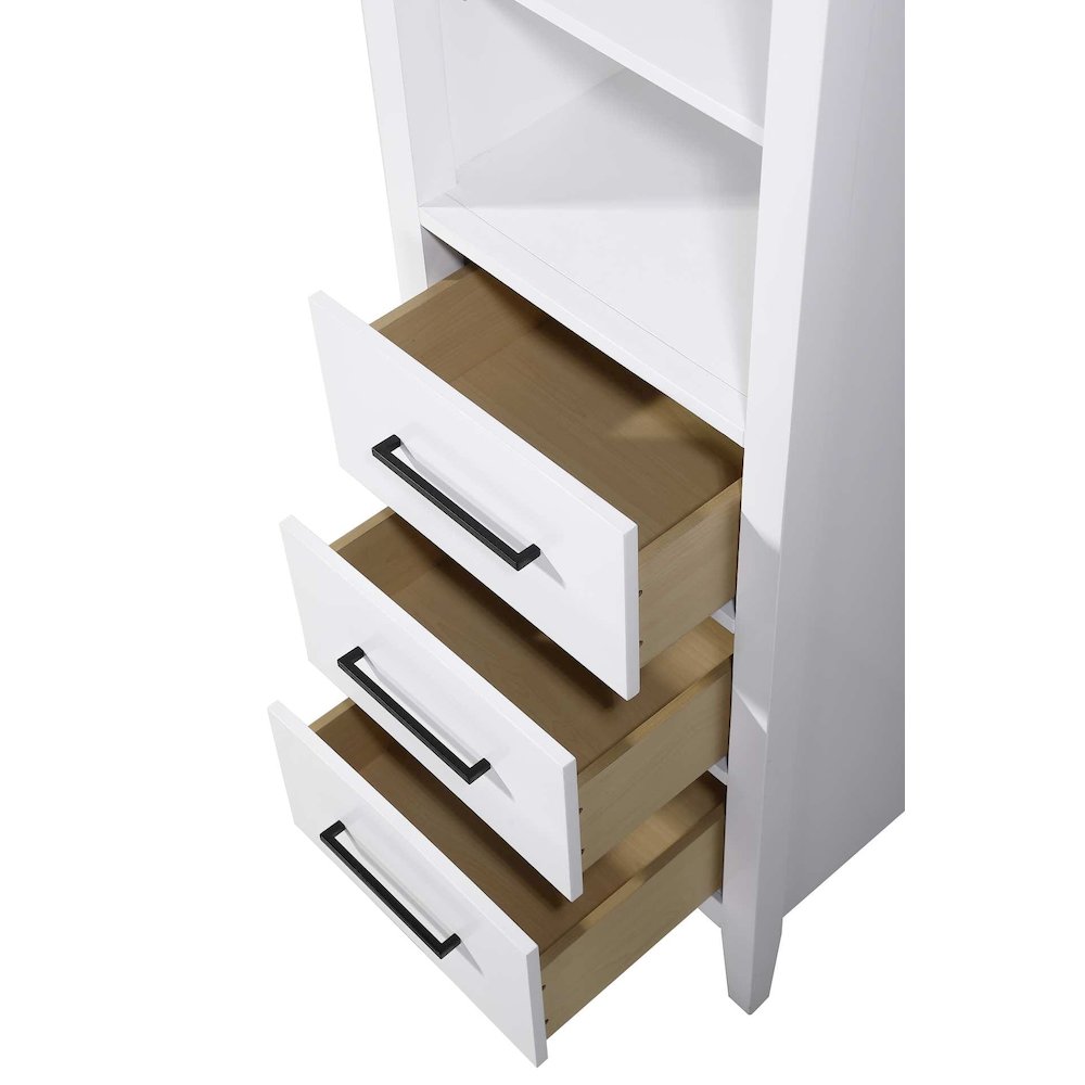 20 Inch Open Shelving Bath Storage Cabinet in White. Picture 3