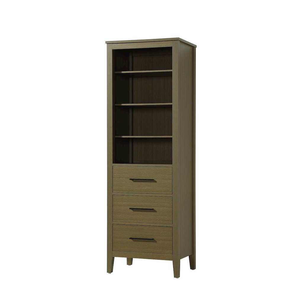 24 Inch Open Shelving Bath Storage Cabinet in Chestnut Brown. Picture 1