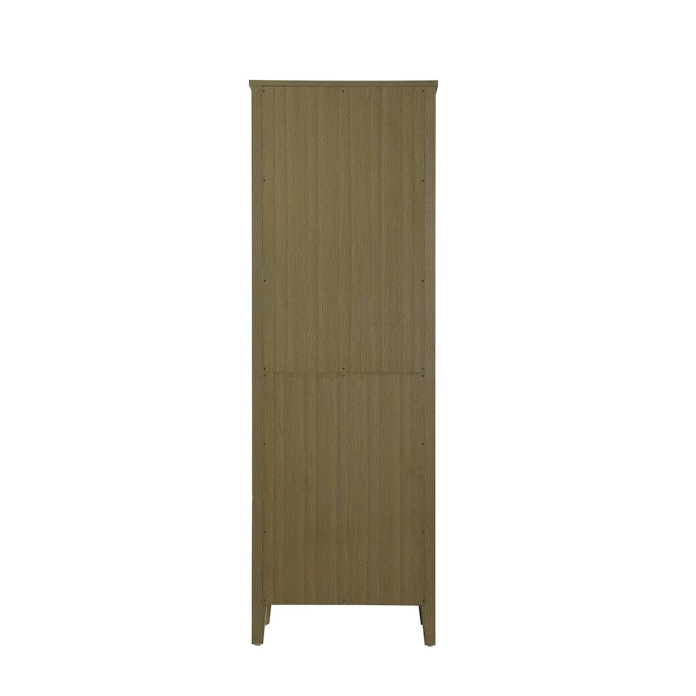 24 Inch Open Shelving Bath Storage Cabinet in Chestnut Brown. Picture 6