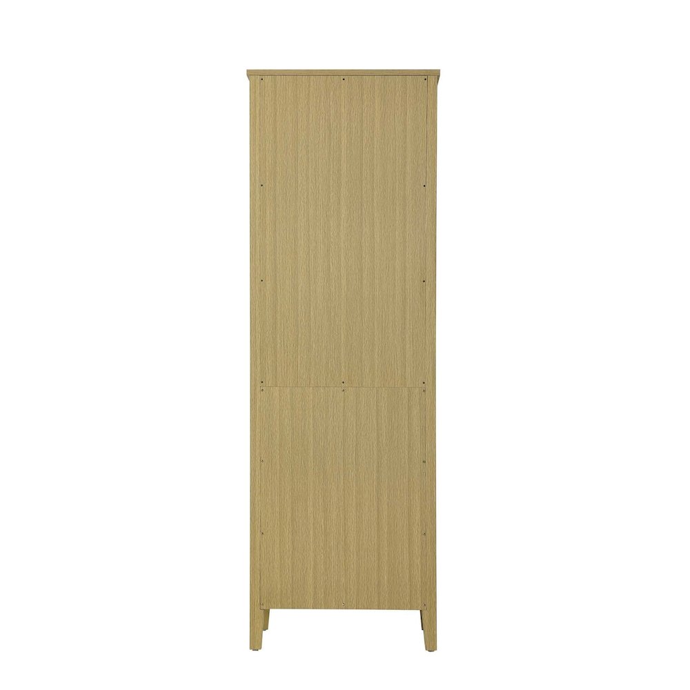24 Inch Open Shelving Bath Storage Cabinet in Honey Brown. Picture 6