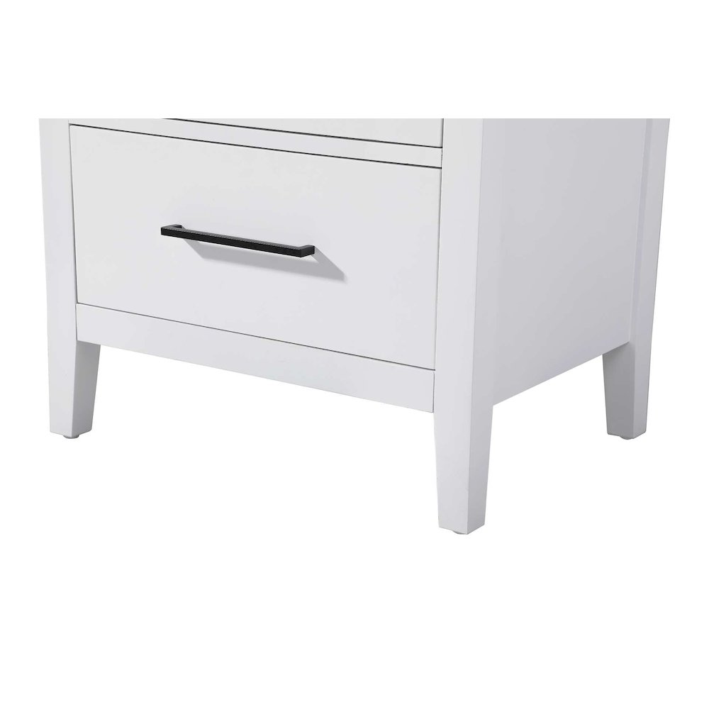 24 Inch Open Shelving Bath Storage Cabinet in White. Picture 5