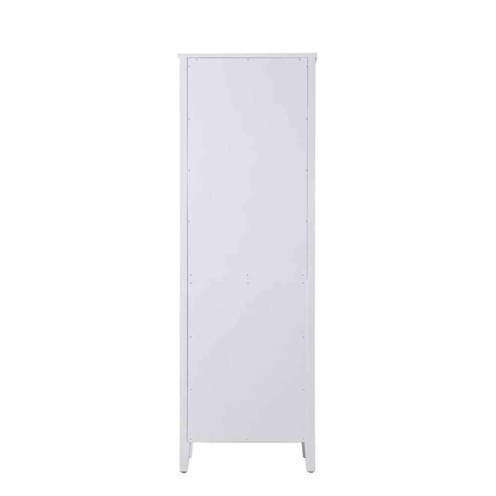 24 Inch Open Shelving Bath Storage Cabinet in White. Picture 6