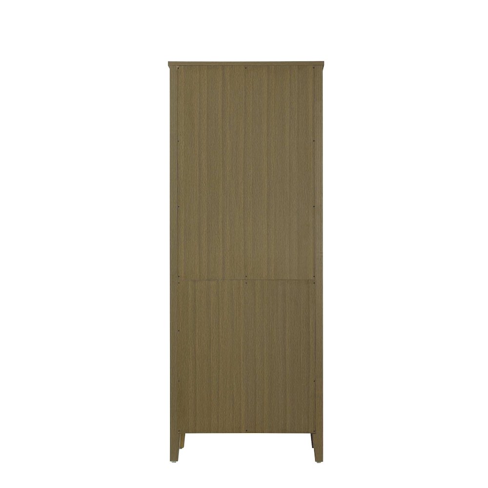 28 Inch Open Shelving Bath Storage Cabinet in Chestnut Brown. Picture 6