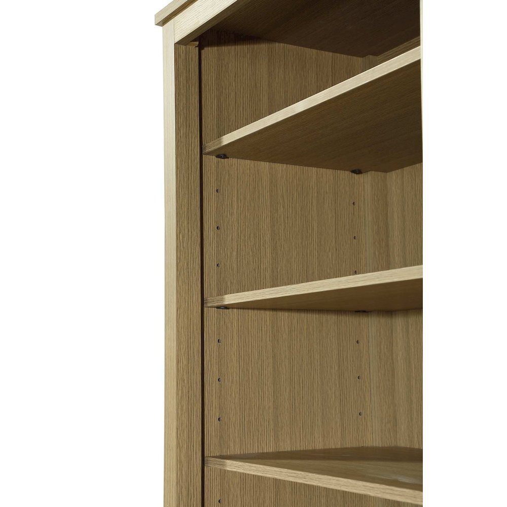 28 Inch Open Shelving Bath Storage Cabinet in Honey Brown. Picture 3