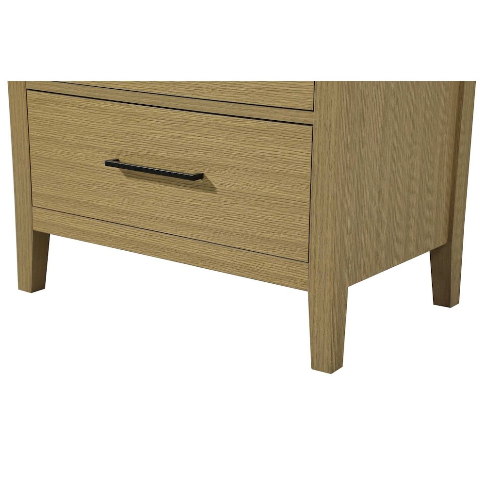 28 Inch Open Shelving Bath Storage Cabinet in Honey Brown. Picture 5