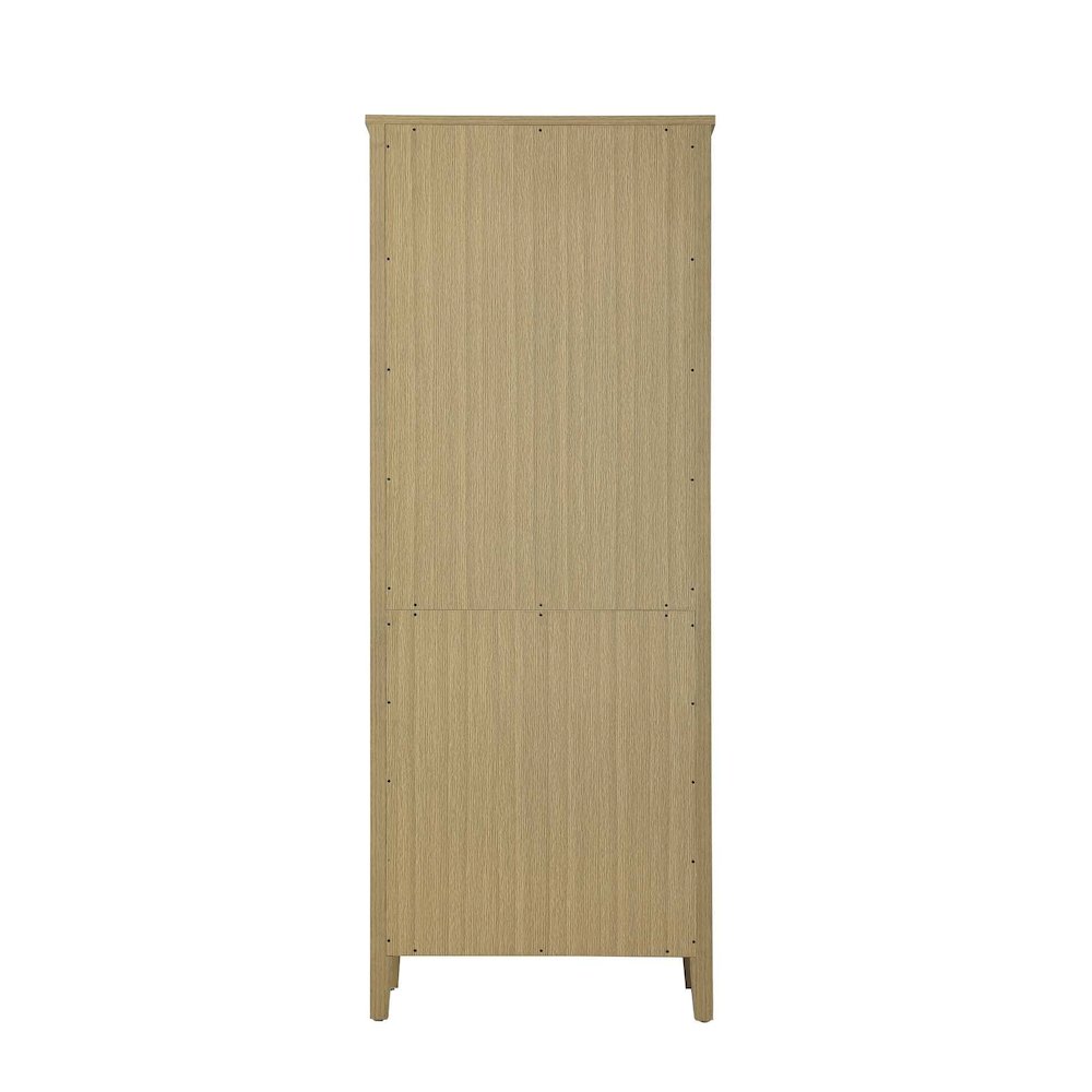 28 Inch Open Shelving Bath Storage Cabinet in Honey Brown. Picture 6