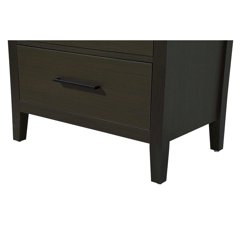 28 Inch Open Shelving Bath Storage Cabinet in Mocha Brown. Picture 5