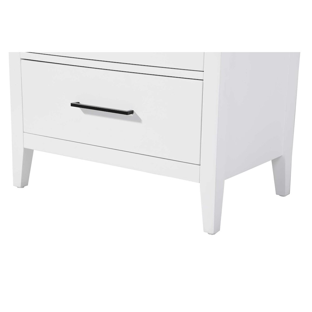 28 Inch Open Shelving Bath Storage Cabinet in White. Picture 5