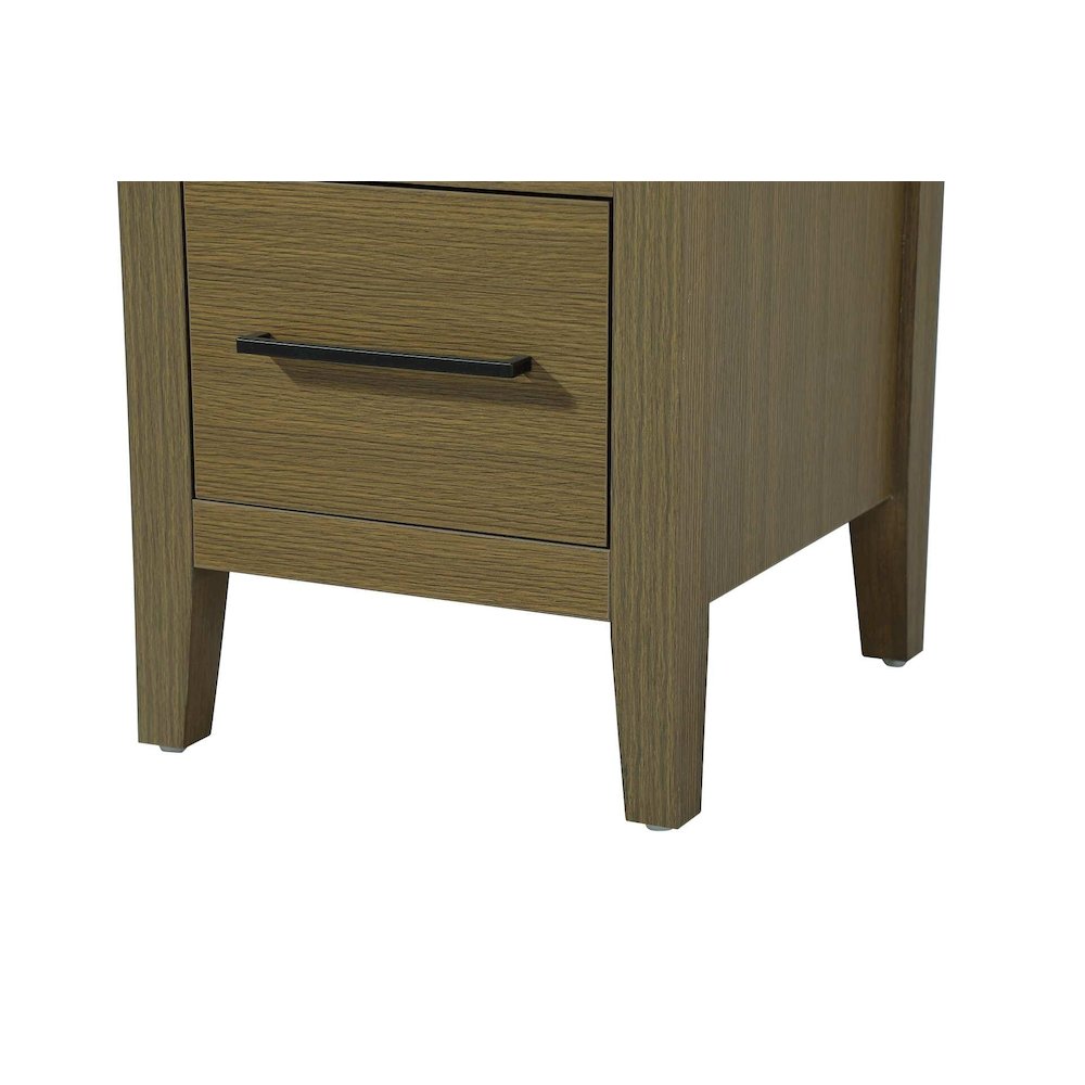 16 Inch Bath Storage Glass Cabinet in Chestnut Brown. Picture 6