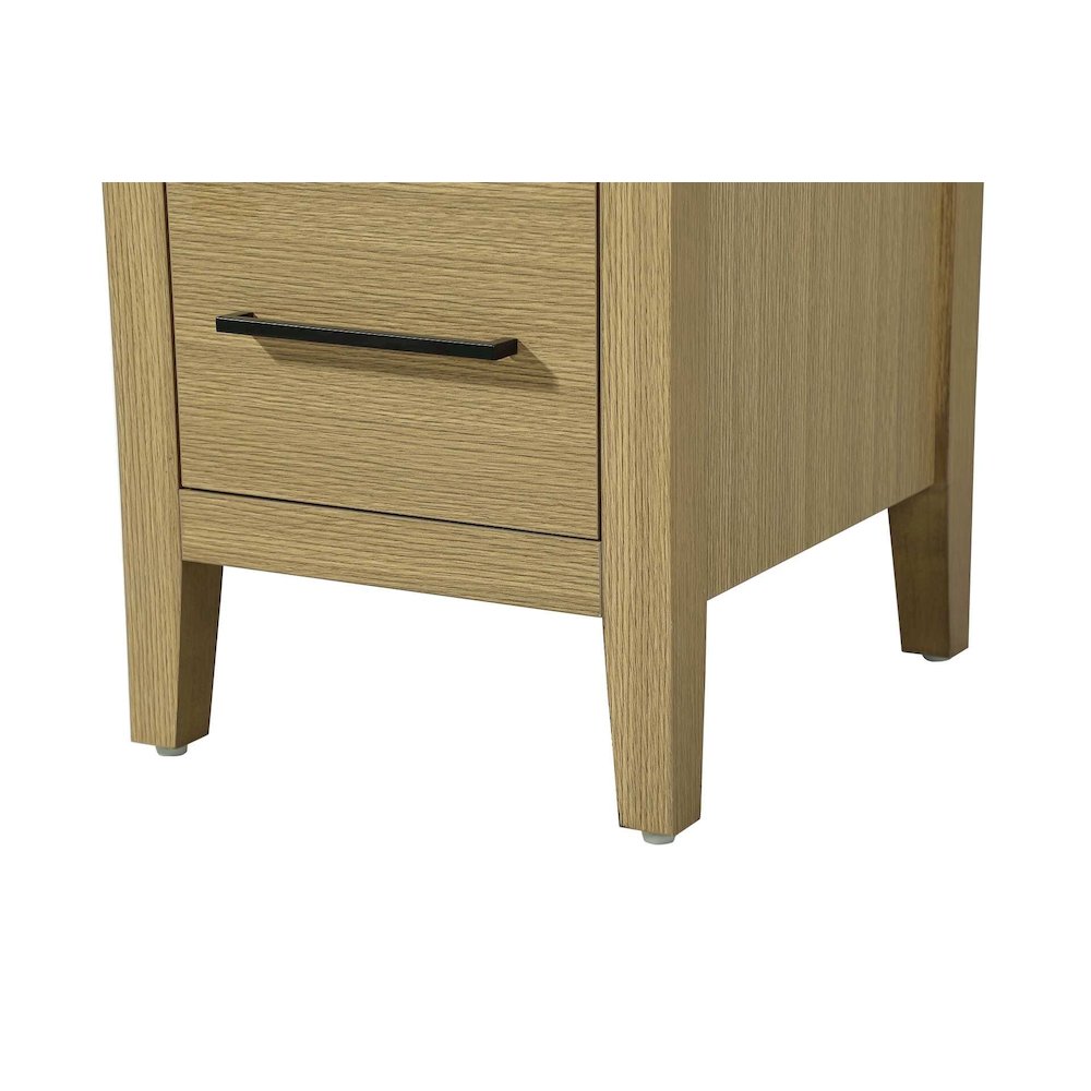 16 Inch Bath Storage Glass Cabinet in Honey Brown. Picture 6
