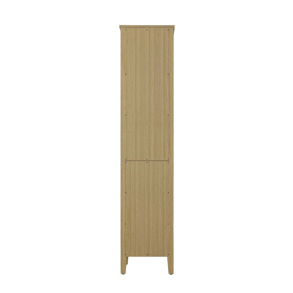 16 Inch Bath Storage Glass Cabinet in Honey Brown. Picture 7
