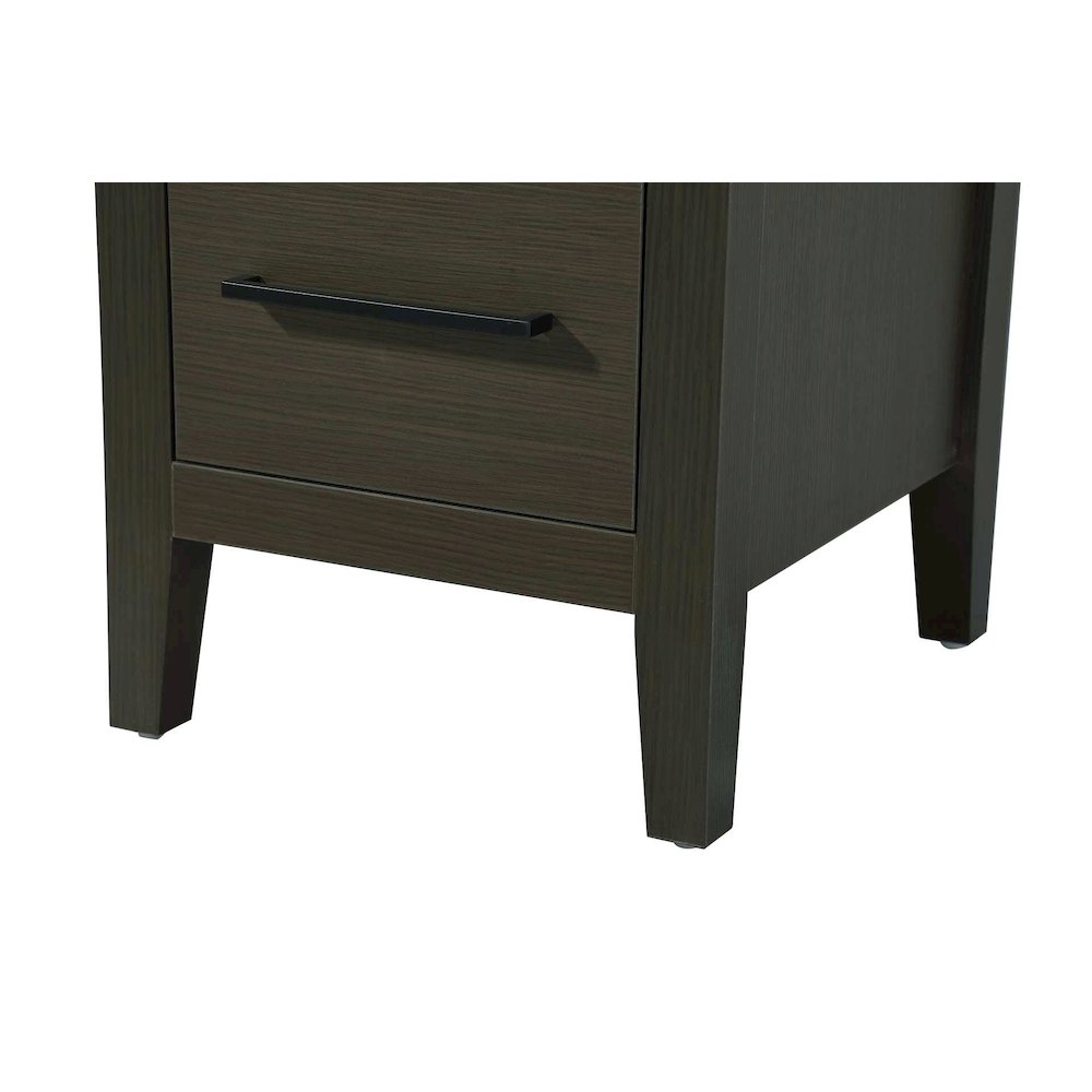 16 Inch Bath Storage Glass Cabinet in Mocha Brown. Picture 6