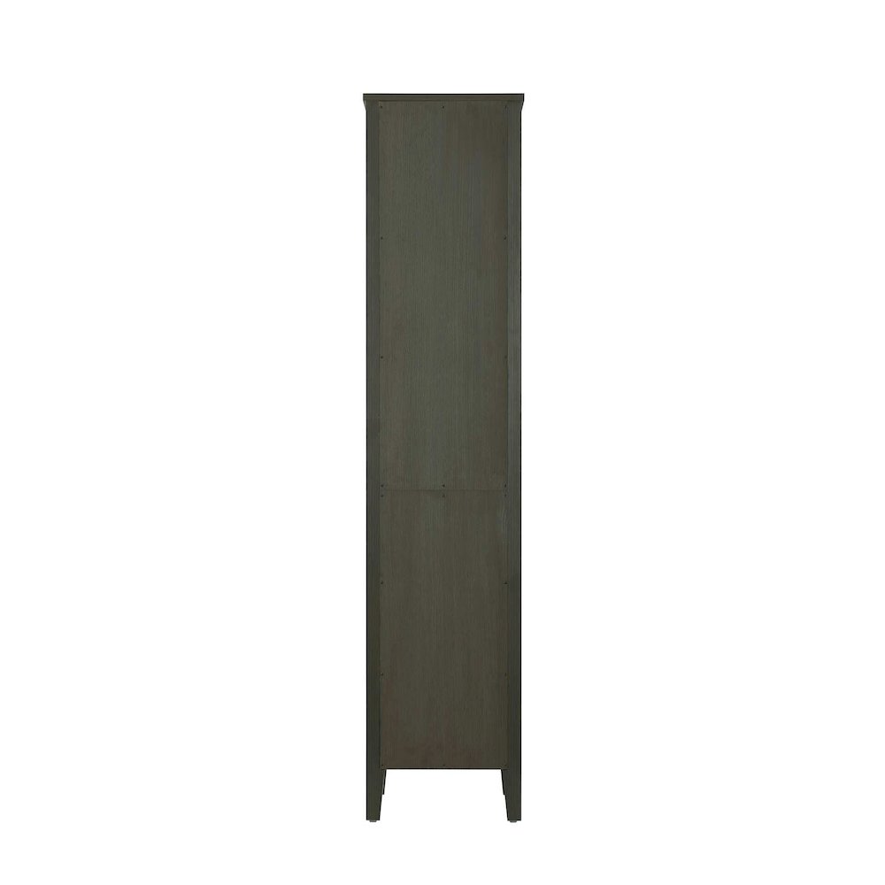 16 Inch Bath Storage Glass Cabinet in Mocha Brown. Picture 7