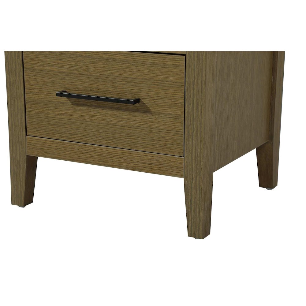 20 Inch Bath Storage Glass Cabinet in Chestnut Brown. Picture 6